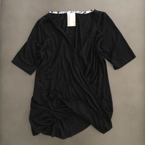 Black Dolan wrap shirt